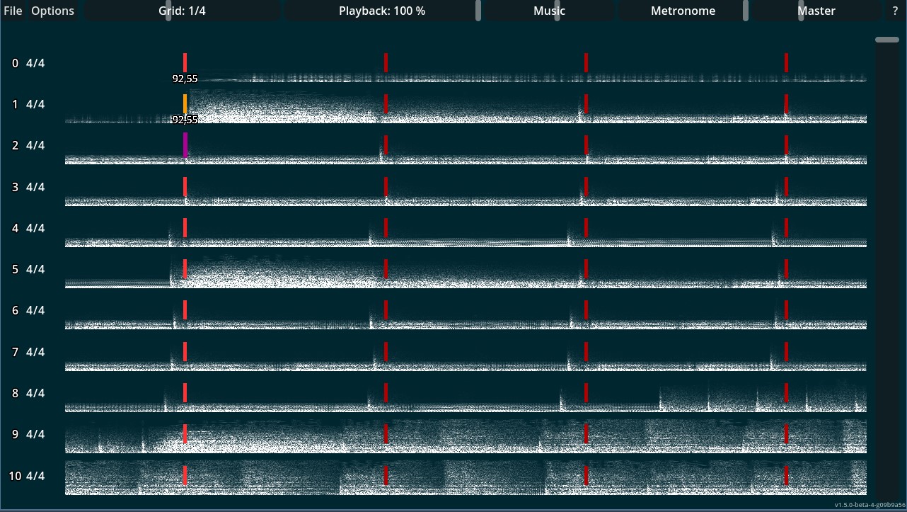 The transients roughly line up with the grid